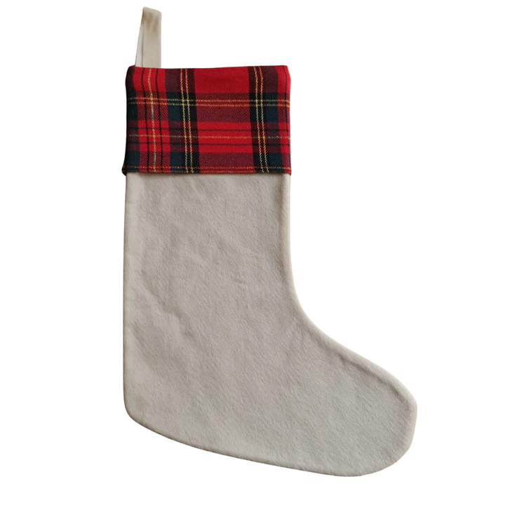 Kerstsok Tartan met naam - Little Mack