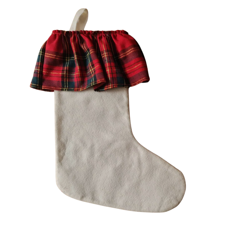 Kerstsok Tartan met naam - Little Mack
