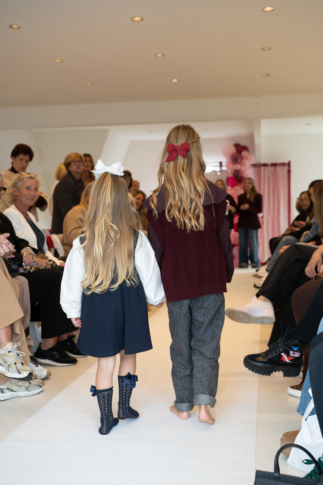 Jurk plisse/strik  (Marine blauw) - Dr.Kid