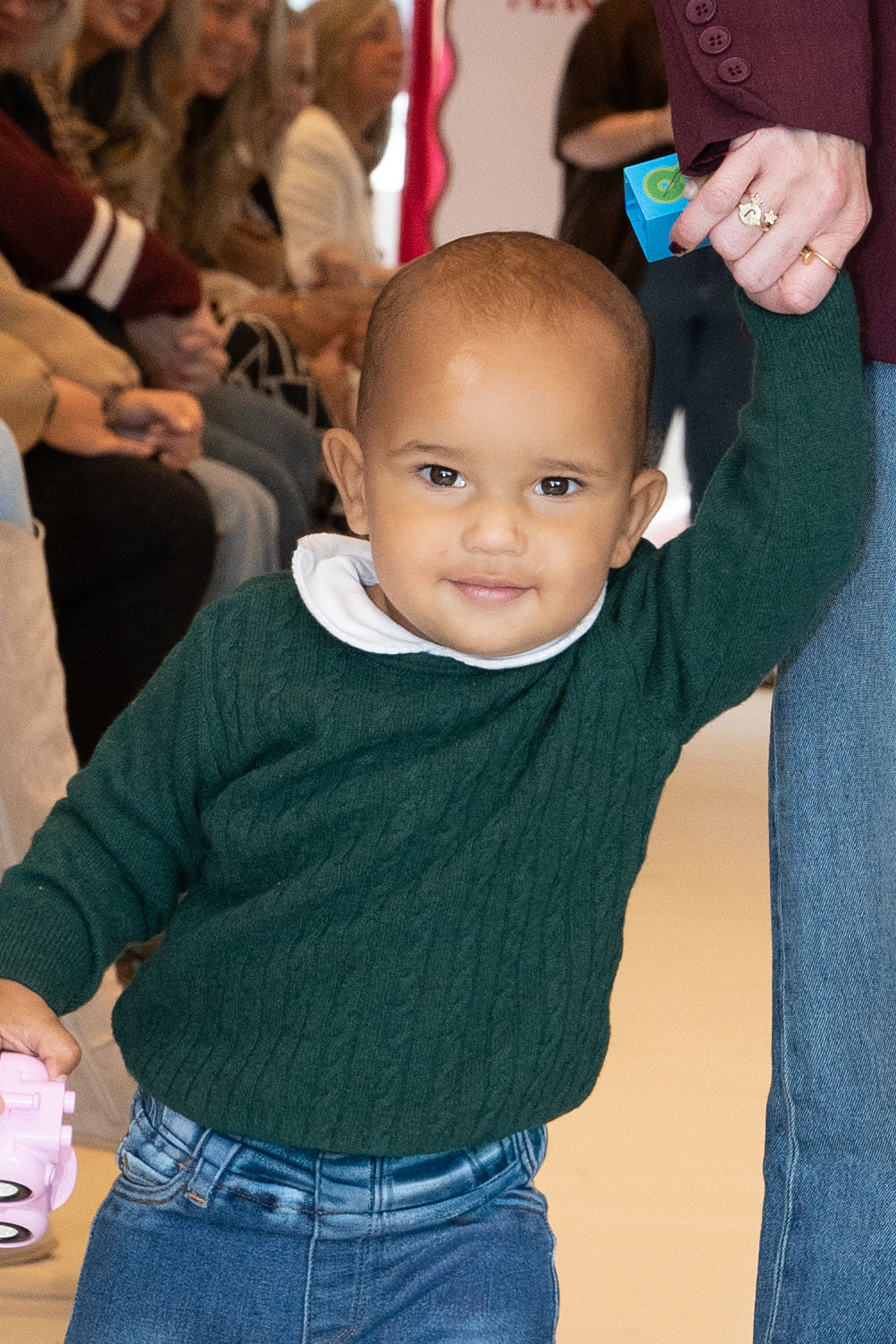 Trui kabel gebreid  (Donkergroen) - Dr. Kid