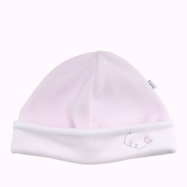 Mutsje Pink Garden party velours (roze) - Theophile et Patachou