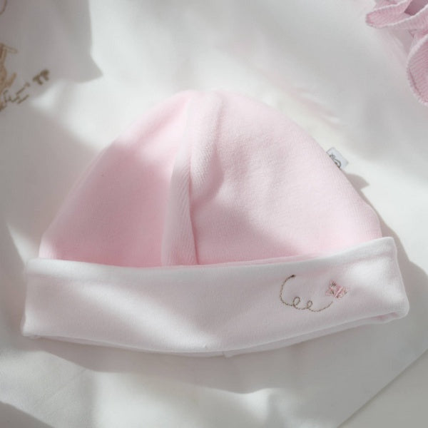 Mutsje Pink Garden party velours (roze) - Theophile et Patachou