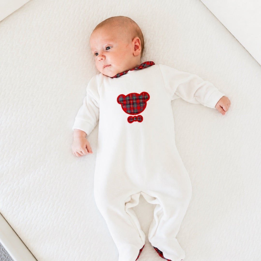Unisex Babypakje Tartan Teddy – Personaliseerbaar