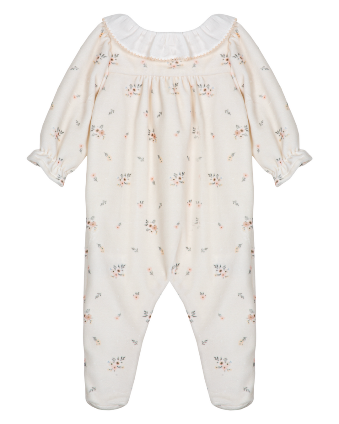 Babypakje velours floral (Beige) - Patachou