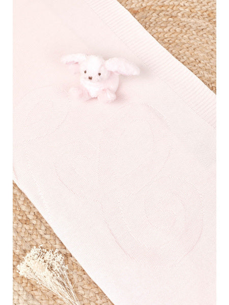 Deken Monogram (lichtroze) - Tartine et Chocolat