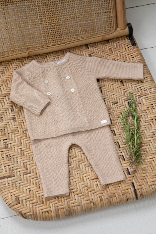 Babypakje 2-Delig gebreid (dune) - Tartine et Chocolat