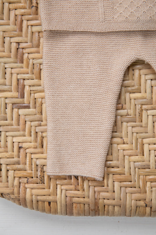 Babypakje 2-Delig gebreid (dune) - Tartine et Chocolat