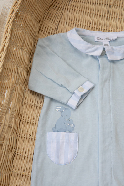 Babypakje Garda konijntjes (lichtblauw) - Tartine et Chocolat