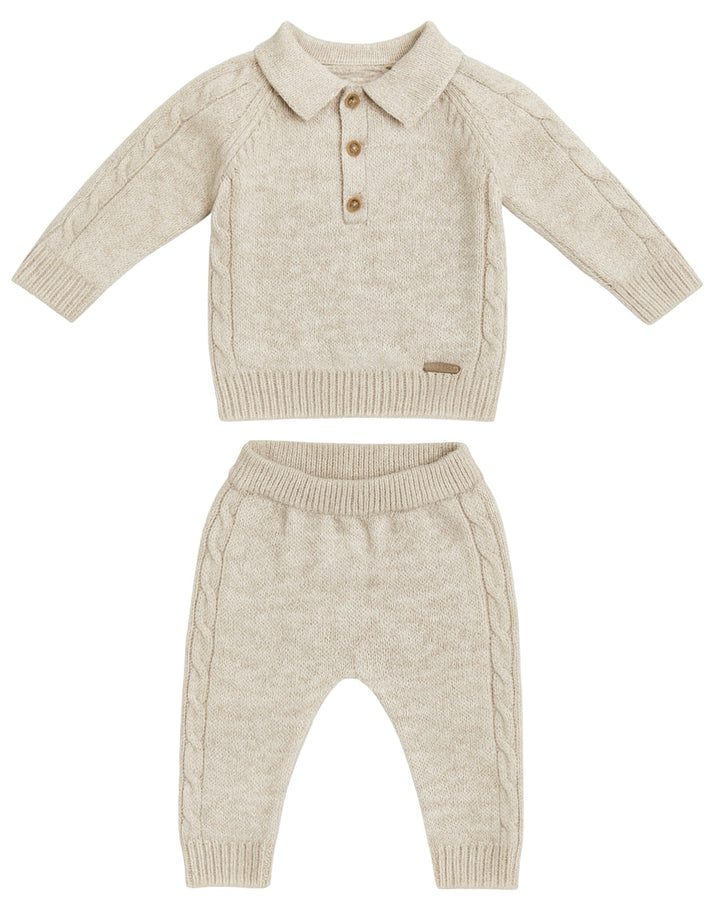 Set: 2-delig kabel polo (beige) - Martin Aranda