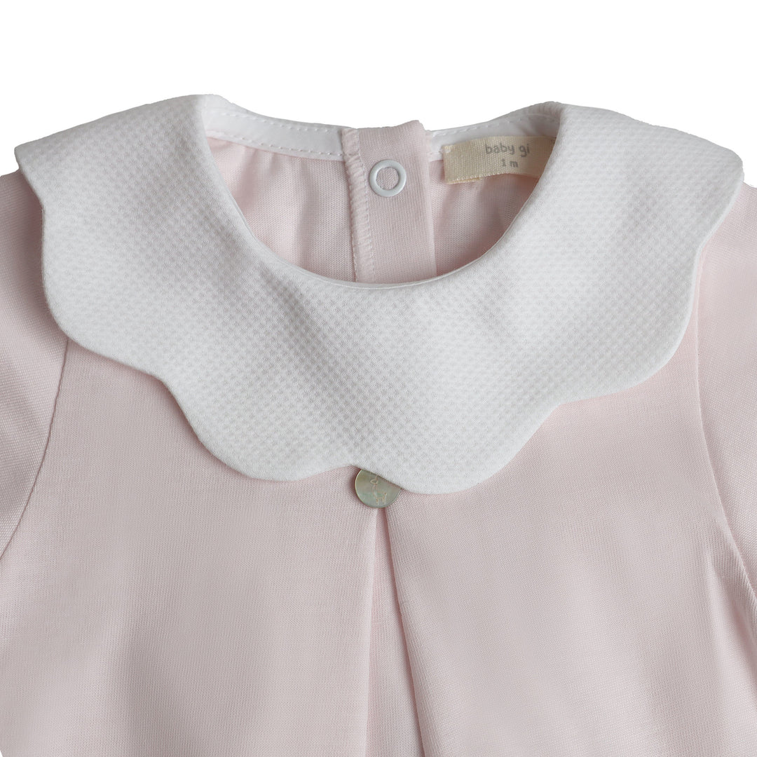 Shortie Pique kraag (lichtroze) - Baby Gi
