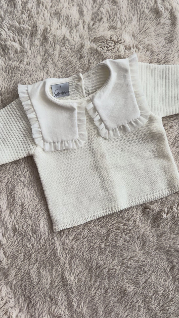 Granlei Ceremonieset met Gebreide Top & Bloomer – Offwhite