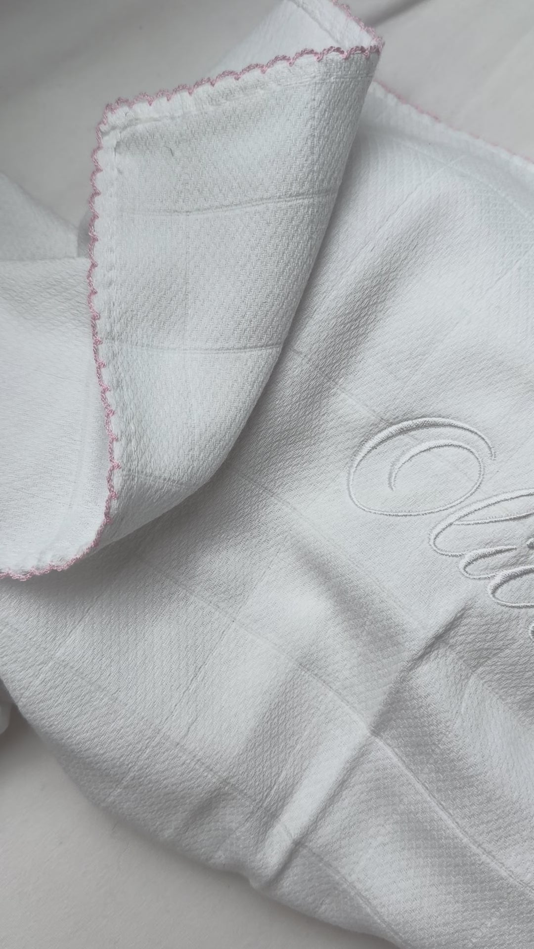 Hydrofiele doek met picot rand 60x60cm | Personaliseerbaar