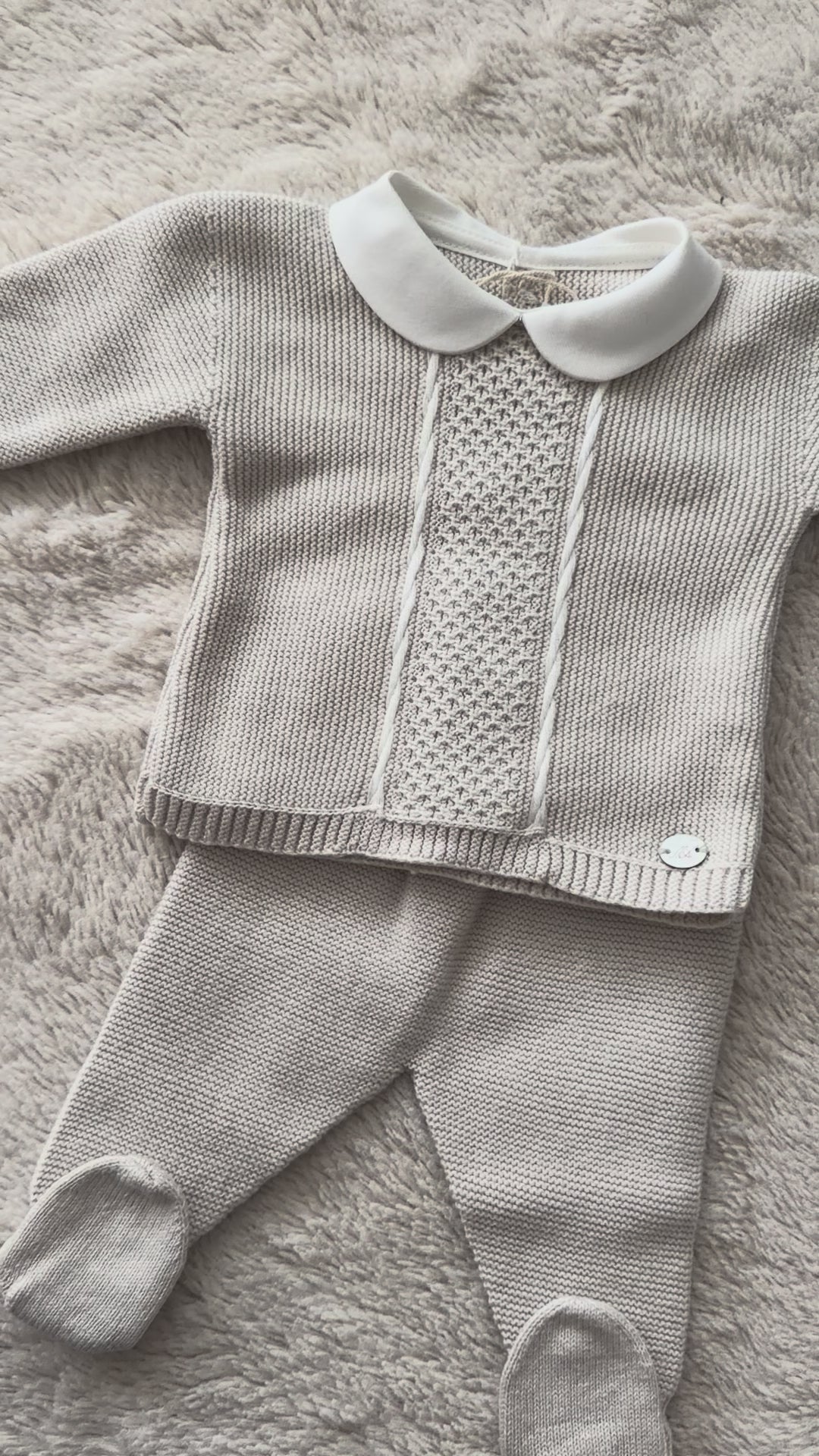 Martin Aranda Luxe 3-Delige Gebreide Babyset – Unisex