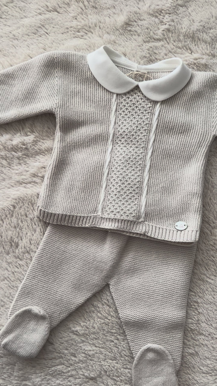 Martin Aranda Luxe 3-Delige Gebreide Babyset – Unisex