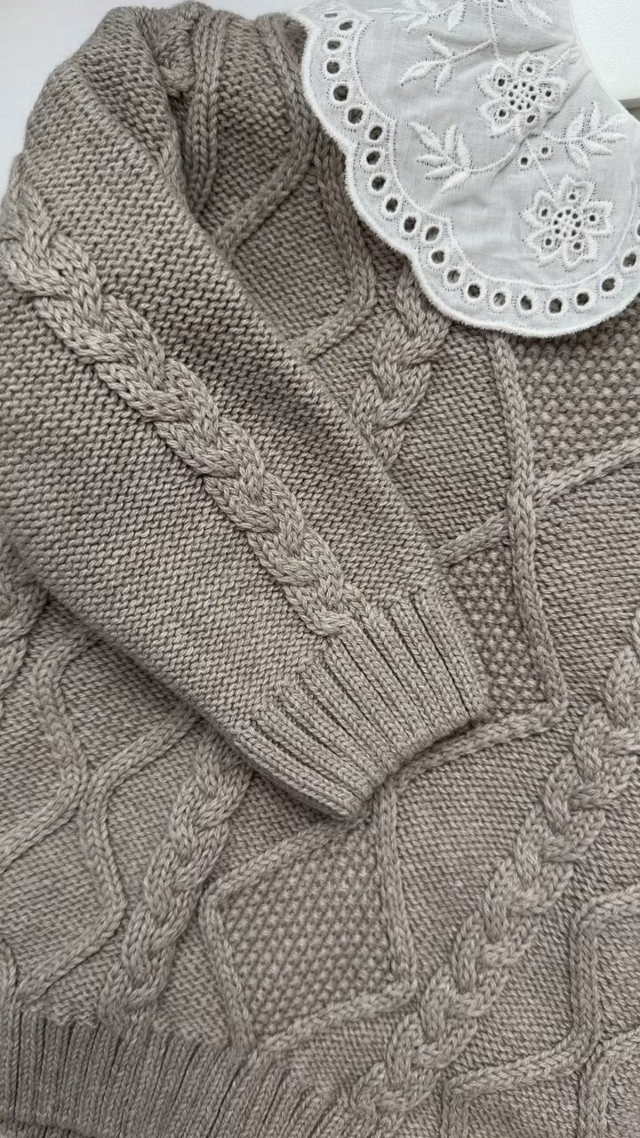 Martin Aranda Unisex Gebreide Trui met Kabelmotief
