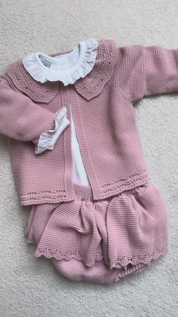 Mac Ilusion Gebreide Baby Bloomer met Ruffle