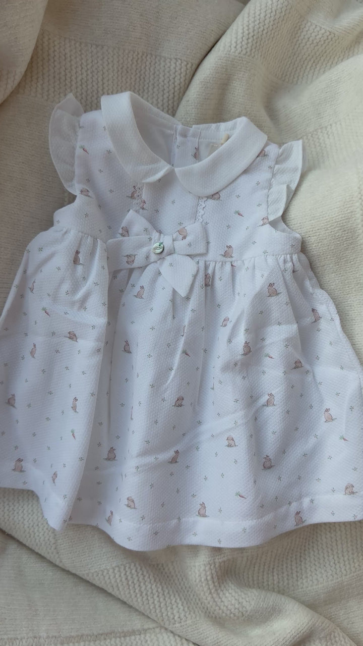 Jurkje met konijntjes en strik - Pureté du Bébé