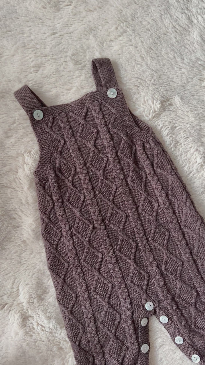 Martin Aranda Gebreide Baby Tuinbroek met Kabelmotief