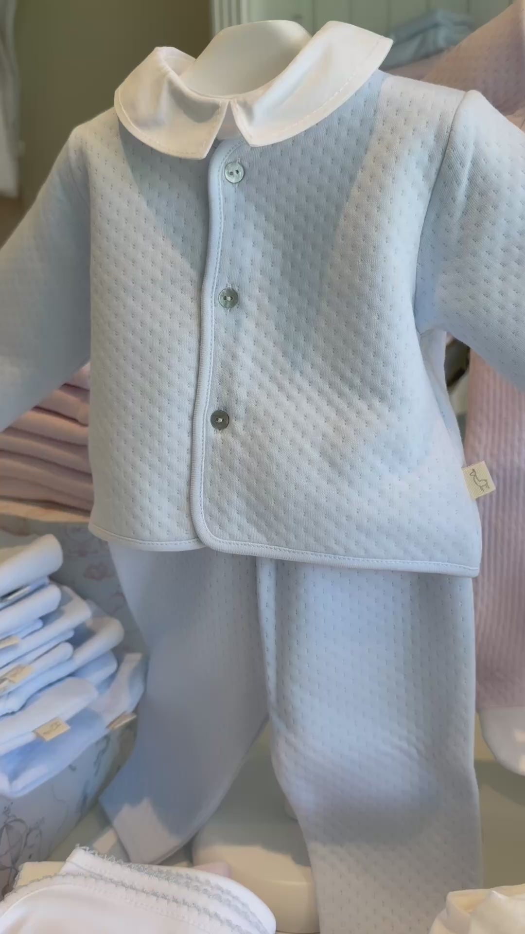 Baby Gi Babybroekje | Lichtblauw, Lichtroze & Offwhite