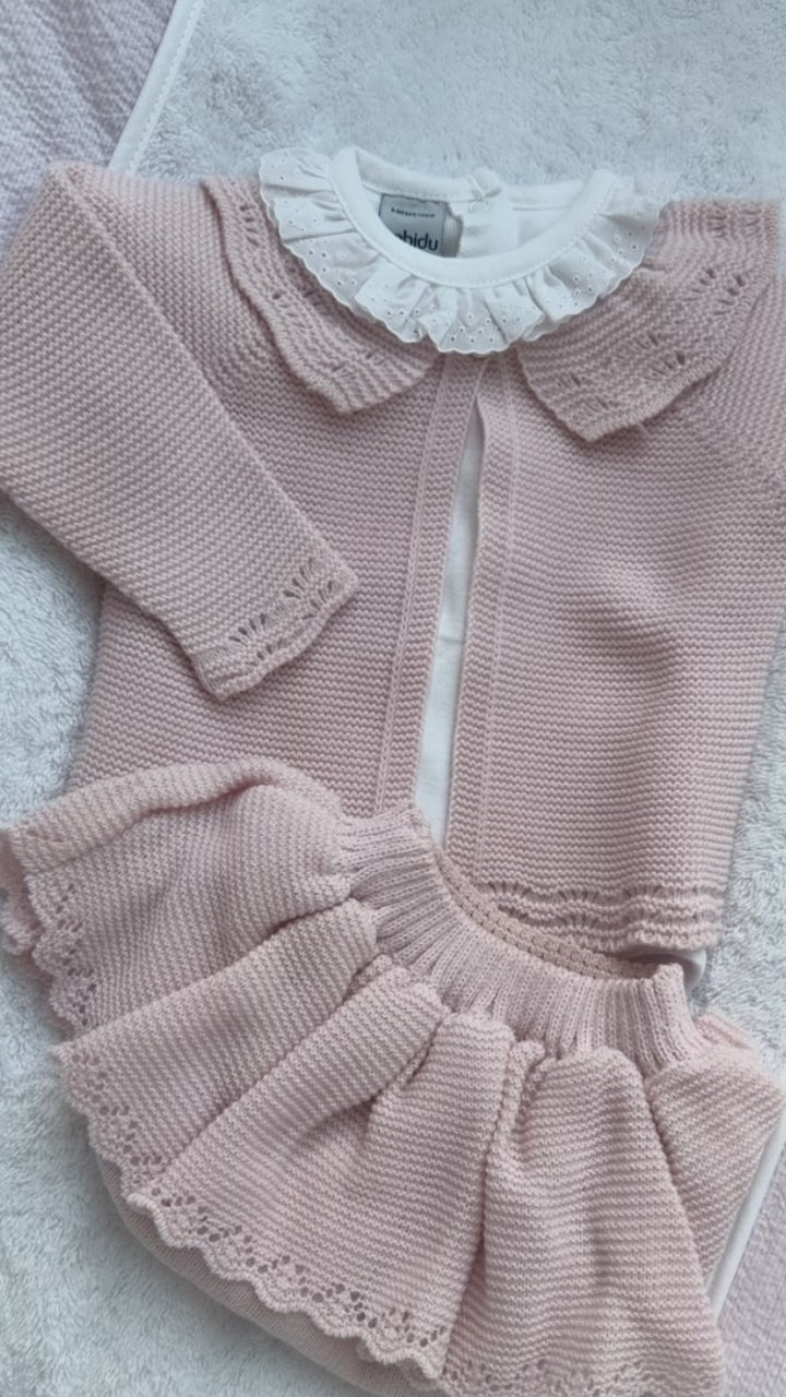 Mac Ilusion Gebreide Baby Bloomer met Ruffle