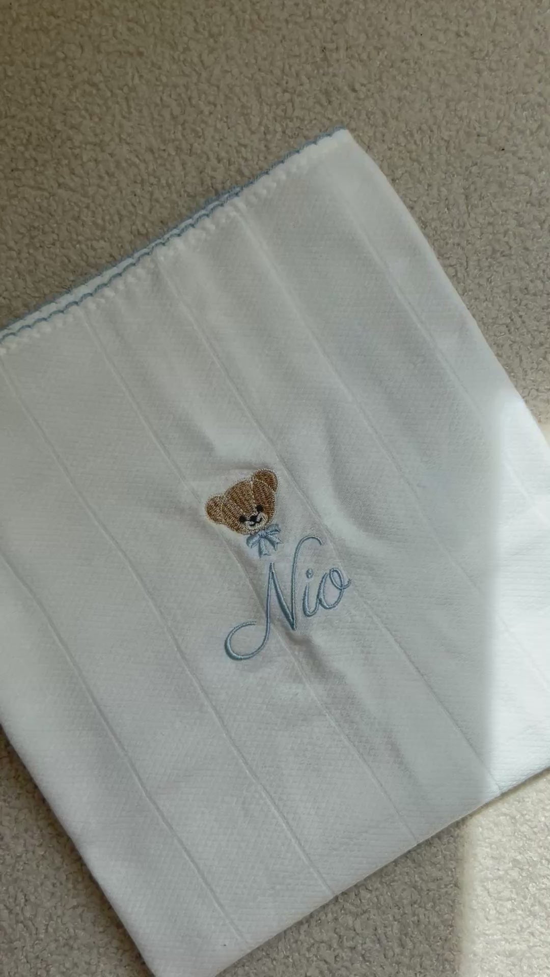 Hydrofiele doek met picot rand 60x60cm | Personaliseerbaar