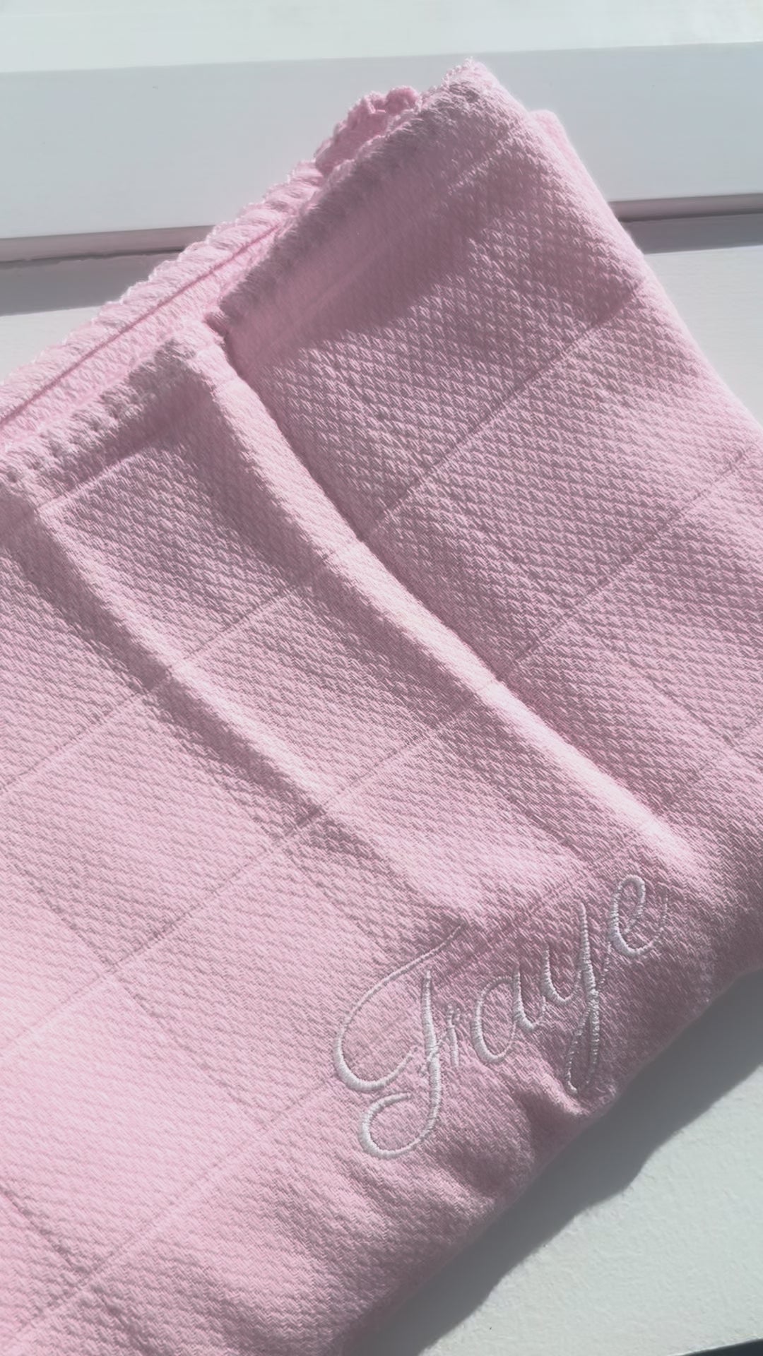 Hydrofiele doek met picot rand 60x60cm | Personaliseerbaar