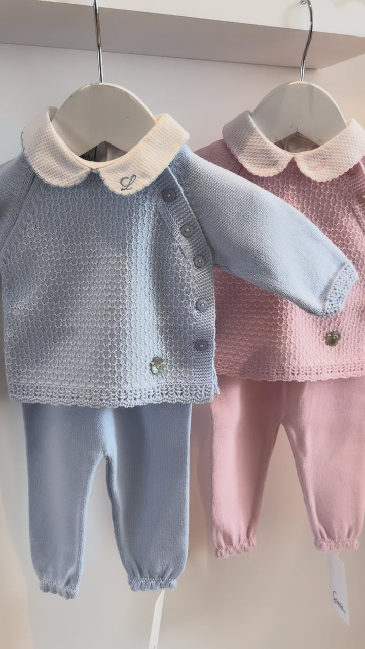 Granlei Tweedelige Gebreide Babyset Zonder Voetjes