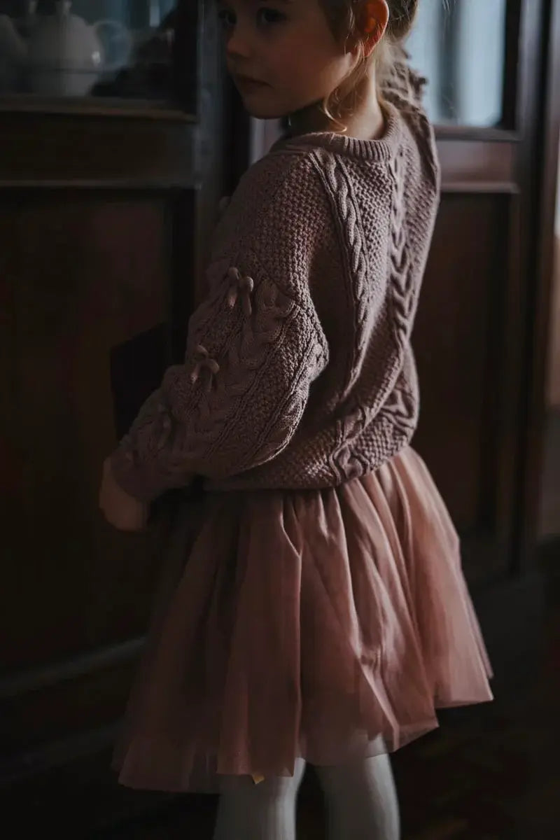 Trui Elise bow (fawn) - LRDM Petits