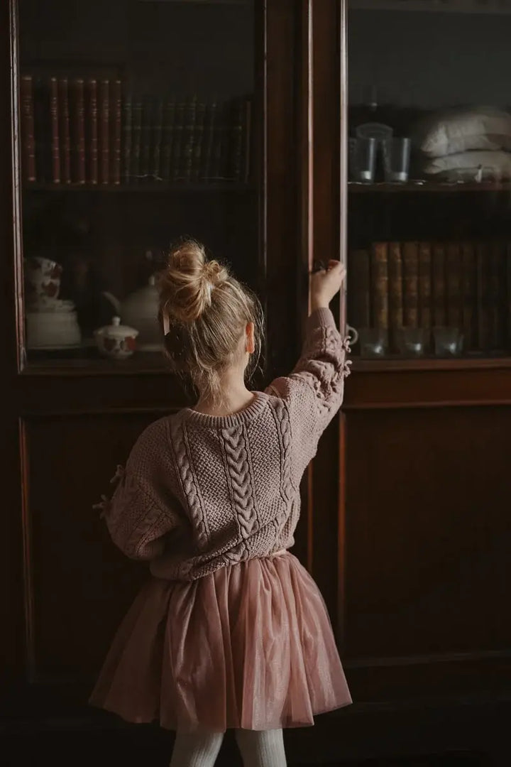 Trui Elise bow (fawn) - LRDM Petits