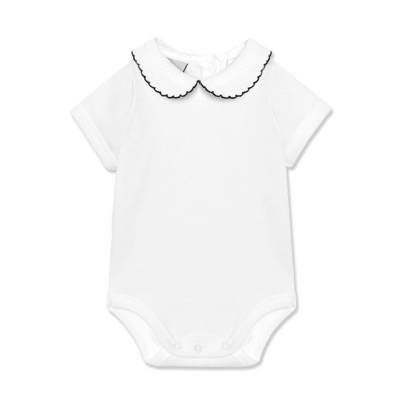 Romper pique kraag (korte mouw) - Babidu