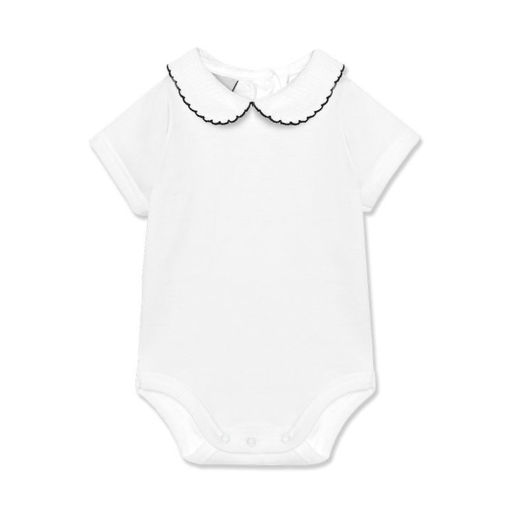 Romper pique kraag (korte mouw) - Babidu