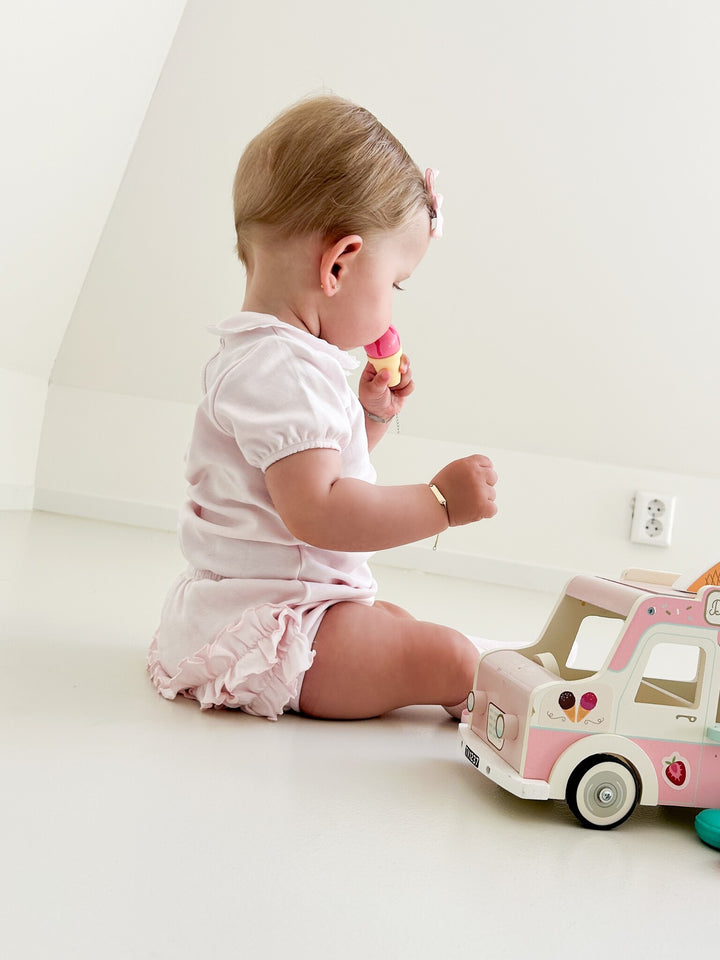 Bloomer/Luierbroekje ruches (lichtroze) - Baby Gi