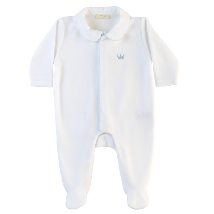 Babypakje velours Crown (lichtblauw) - Baby Gi