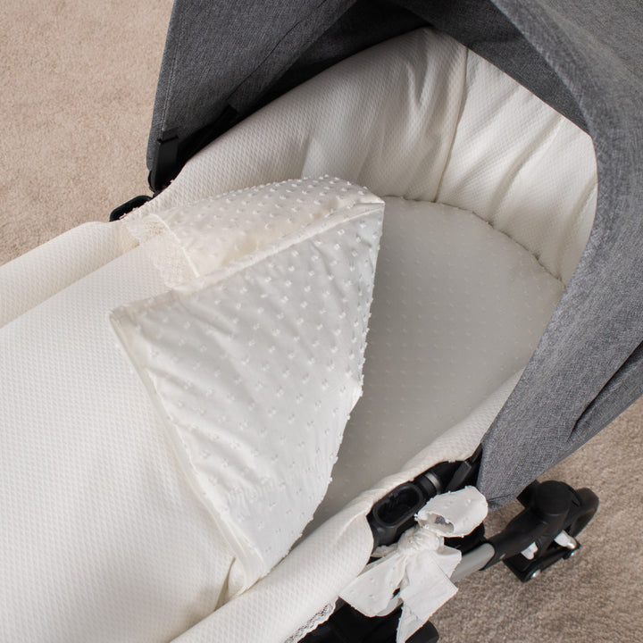 Deken Plumenti voor reiswieg kinderwagen - Little Mack