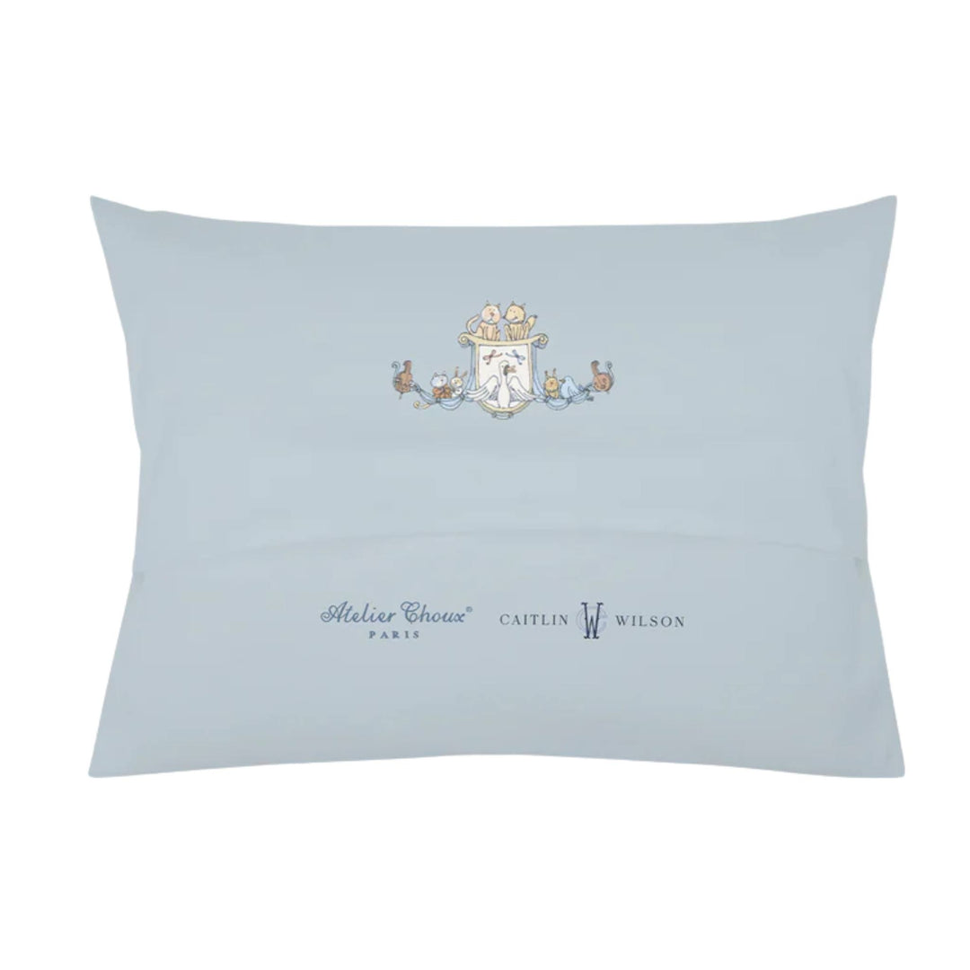 Satin Cushion Toile de Jouy (blue) - Atelier Choux