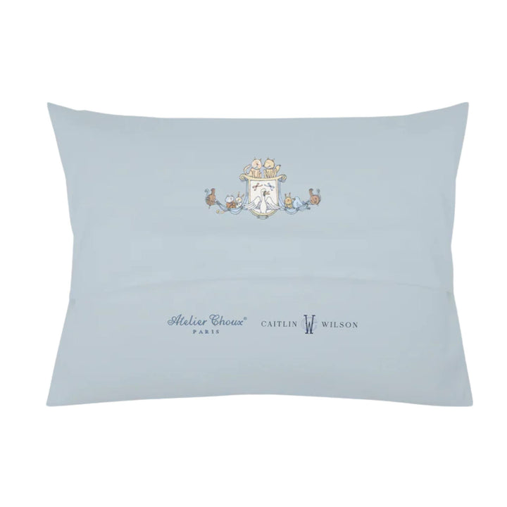 Satin Cushion Toile de Jouy (blue) - Atelier Choux