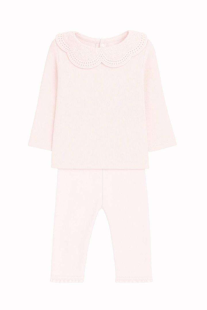 Set 2-delig rib (pale pink) - Tartine et Chocolat