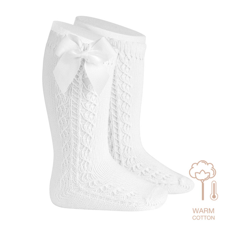 Cóndor Perle Warm Cotton Kniekousen met Strik