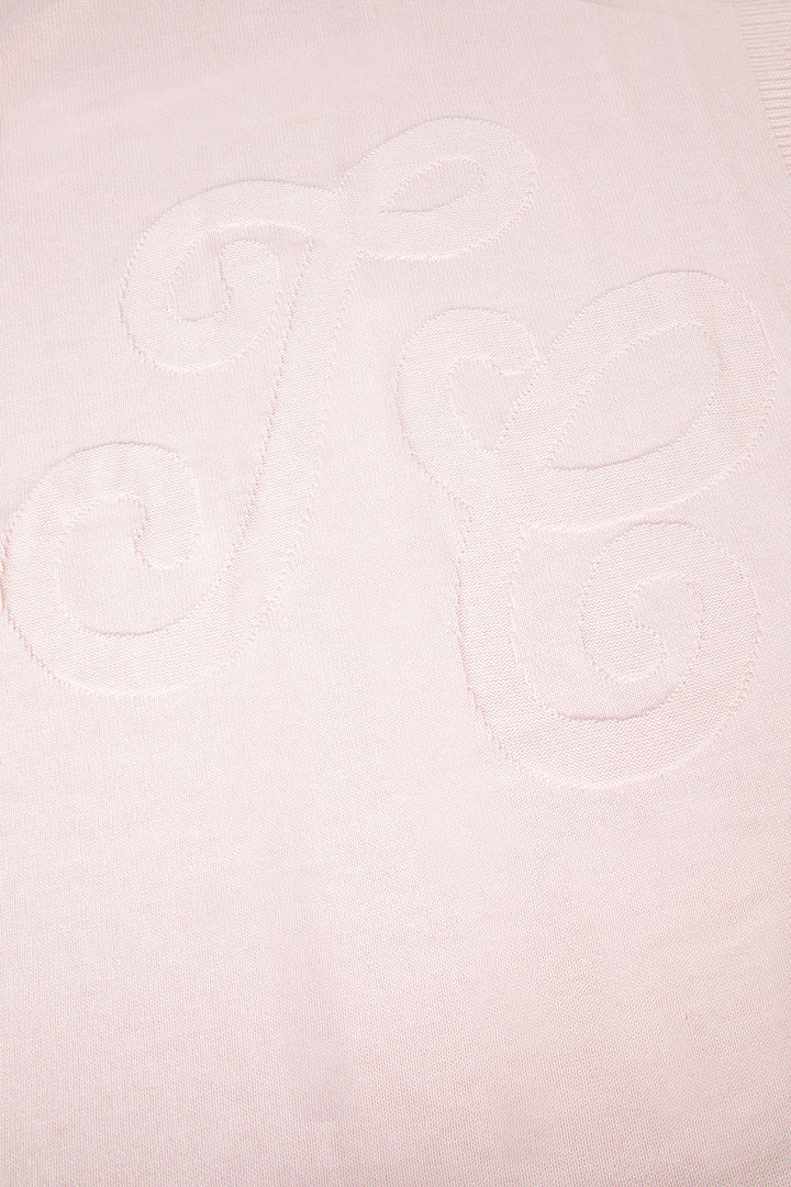 Deken Monogram (lichtroze) - Tartine et Chocolat