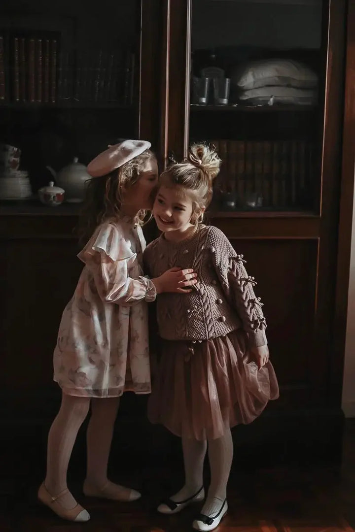 Trui Elise bow (fawn) - LRDM Petits