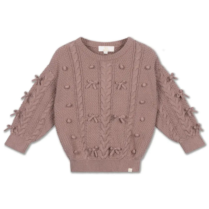 Trui Elise bow (fawn) - LRDM Petits