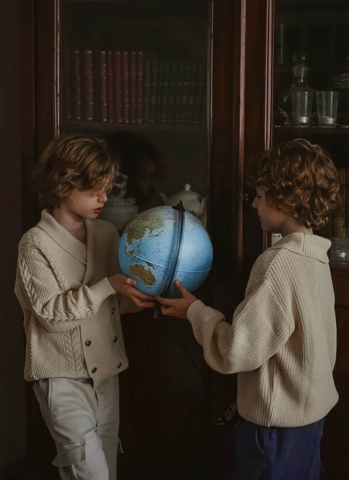 Trui polo leo (sand) - LRDM Petits