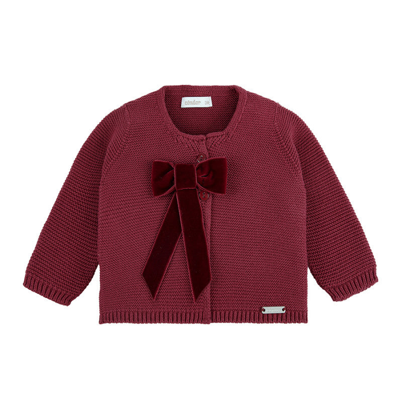 Vestje Garter Stitch Coquette strik - Cóndor