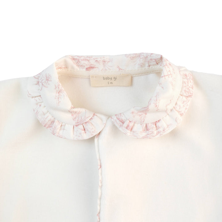 Babypakje Vintage velours kraagje  (Lichtroze) - Baby Gi