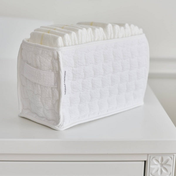 Verzorgingsmand luiers Cotton White - Theophile et Patachou