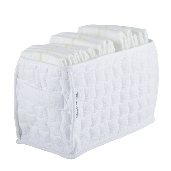 Verzorgingsmand luiers Cotton White - Theophile et Patachou