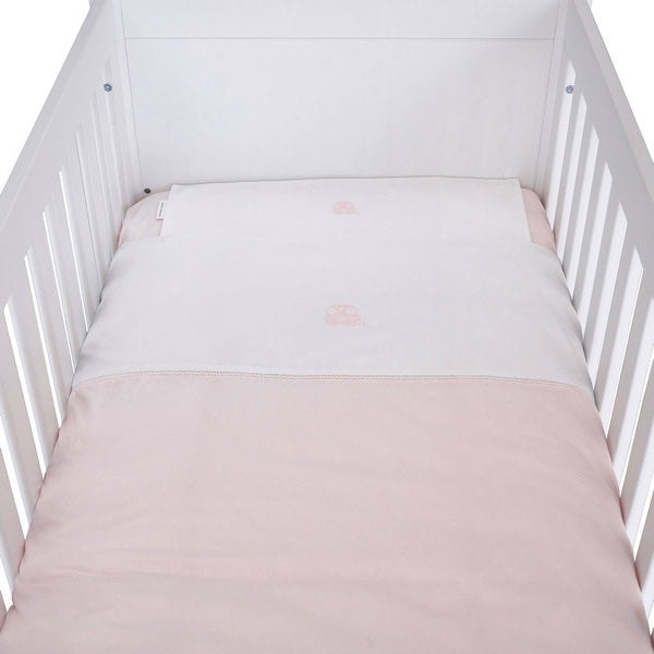 Ledikant donsovertrek + sloop Cotton Pink - Theophile et Patachou