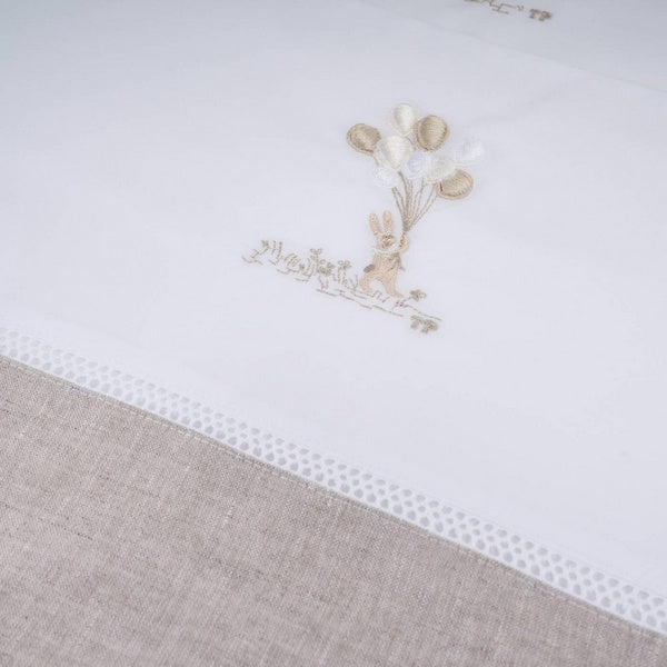 Théophile & Patachou Natural Garden Party wiegdekbedovertrek + sloop | 80x70 cm